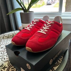 Sperry Red Sneakers Retro Suede Mesh. Brand new never been worn